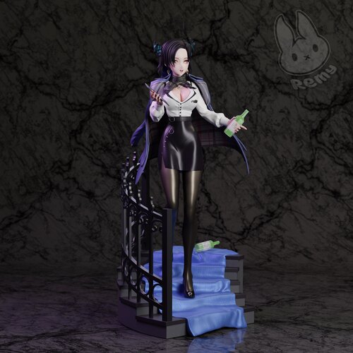 虚拟偶像 Nerissa (含支撑) Remy版 已分件 3D模型Stl文件