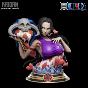 《航海王》波雅·汉库克半身像 Kaidan版 ‌已分件 3D模型Stl文件