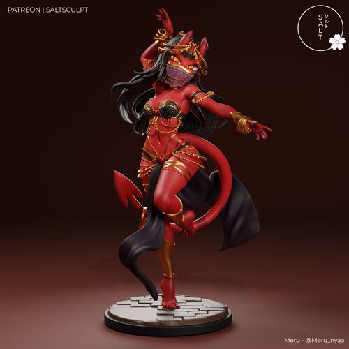 魅魔梅魯(双体含支撑) Saltsculpt版 ‌已分件 3D模型Stl文件