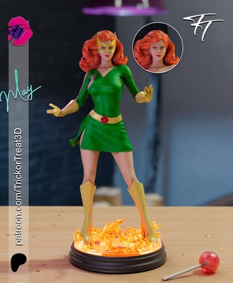 《X战警》% 凤凰女琴·葛蕾(双体版) 已分件 3D模型Stl文件