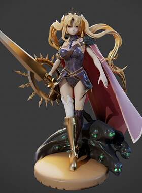 《FateGrand Order》% 埃列什基伽勒 已分件 3D模型stl文件