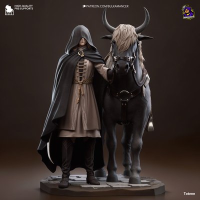 《艾尔登法环》梅琳娜&灵马托雷特 已分件 3D模型Stl文件