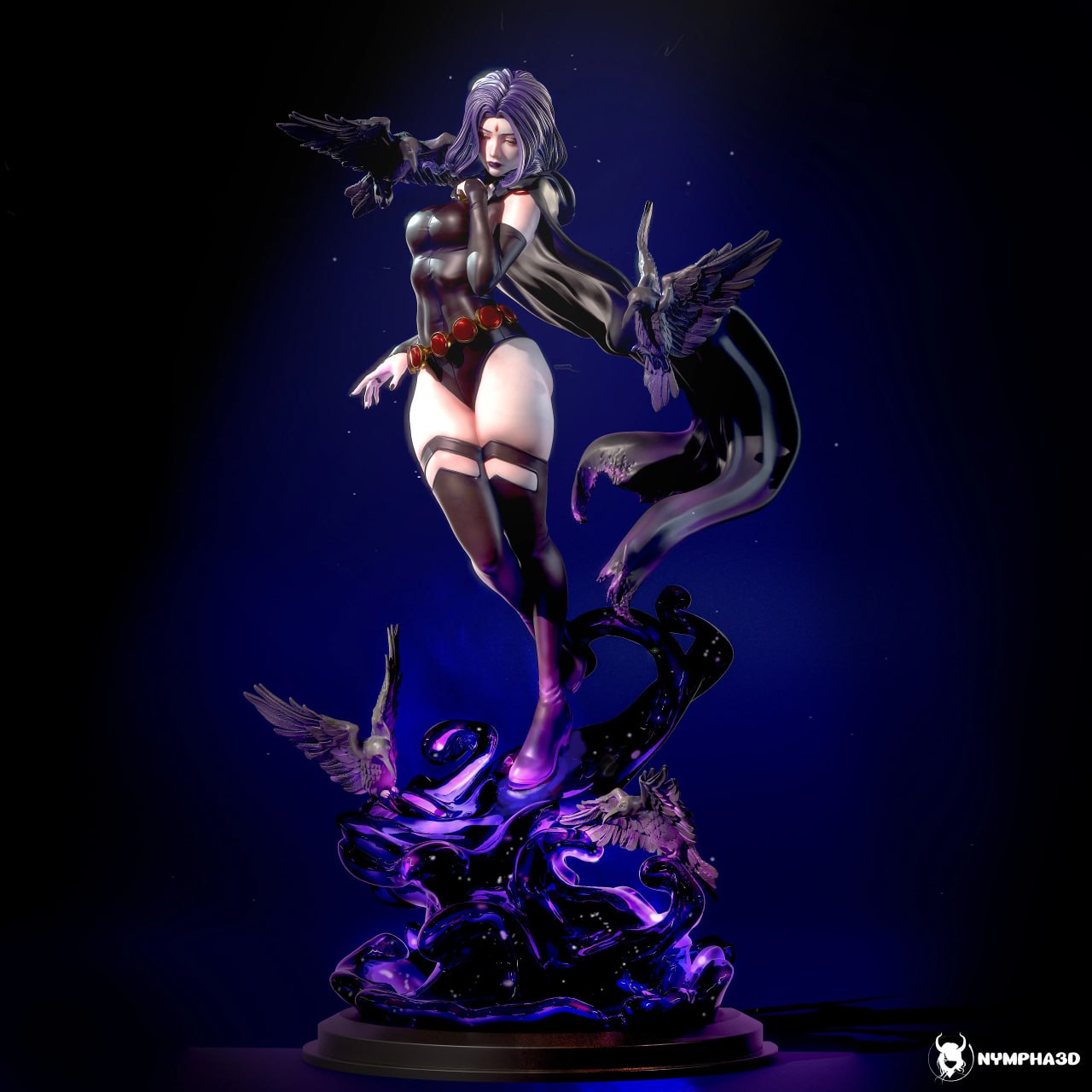 DC超级英雄 渡鸦(双体含支撑) NYMPHA3D版 已分件 3D模型Stl文件