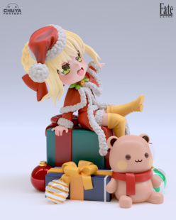 《FateEXTRA》圣诞尼禄 已分件 3D模型stl数据文件