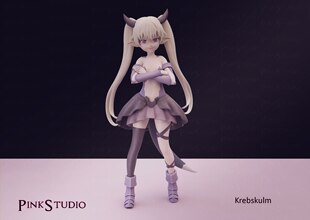 《异世界魔王...》克雷姆斯库尔姆(三体版) 已分件 3D模型stl文件