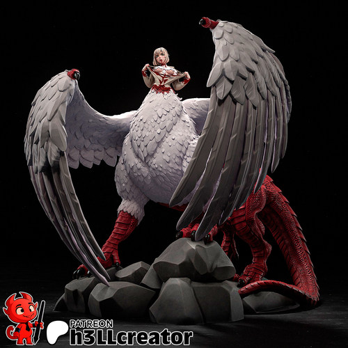 《迷宫饭》法琳(含半身像) h3LL creator版 已分件 3D模型Stl文件