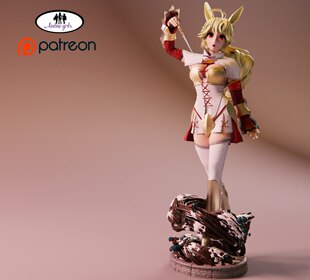 动画《六花的勇者》娜谢塔尼娅(双体版) 已分件 3D模型stl文件