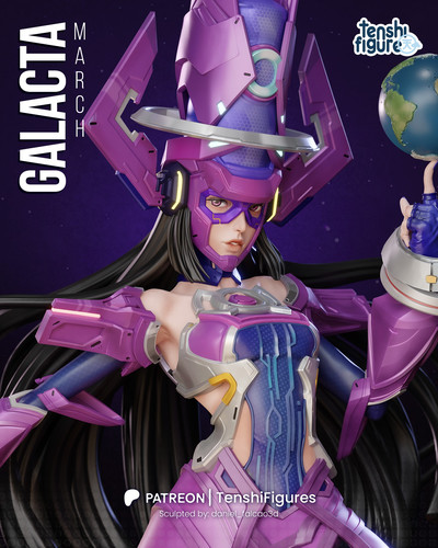漫威宇宙级女神 伽娜塔(吞星之女)Tenshi版 已分件 3D模型Stl文件