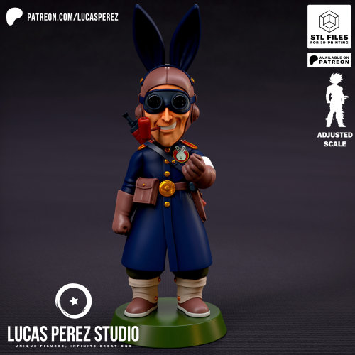 《龙珠》兔子军团成员A LucasPerez版 已分件 3D模型Stl文件