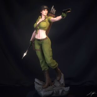《特种部队》杰伊小姐(双体含支撑)Abe3D版 已分件 3D模型Stl文件