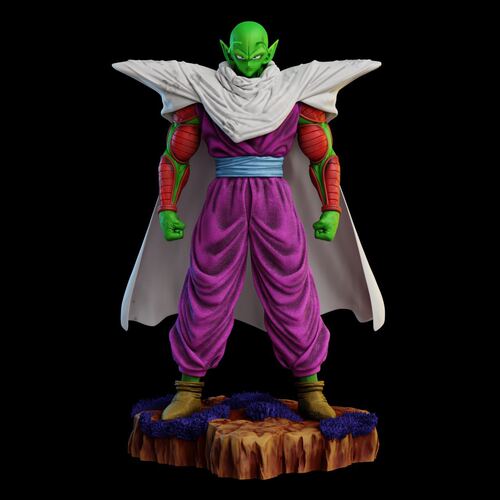 《龙珠》比克大魔王(双头雕) 已分件 3D模型Stl文件