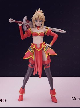 《Fatestay night》莫德雷德 已分件 3D模型stl文件