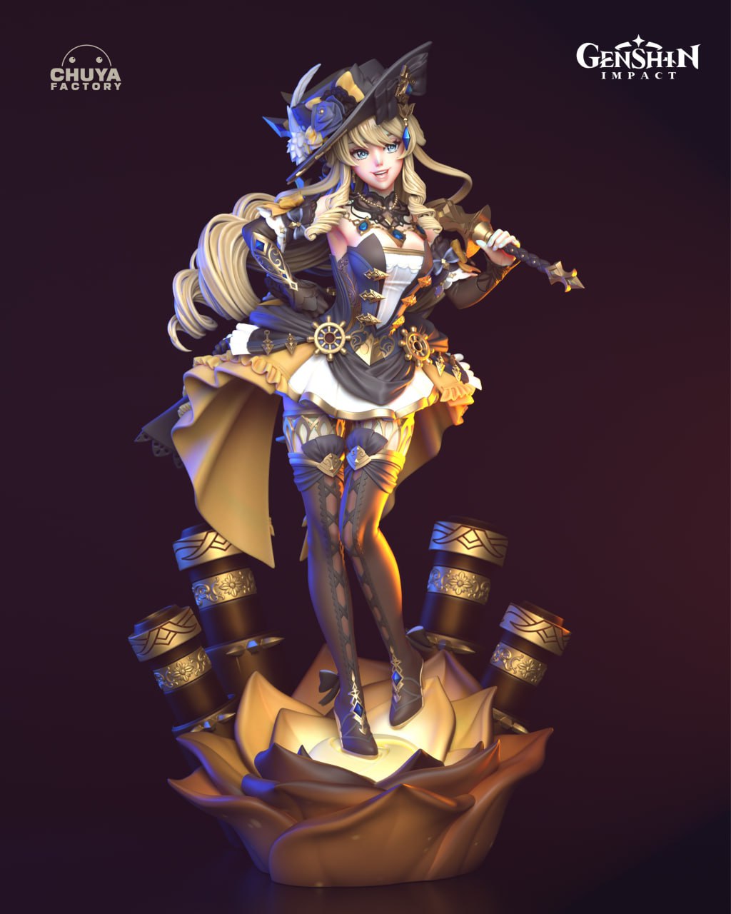 《原神》娜维娅 已分件 3D模型stl文件