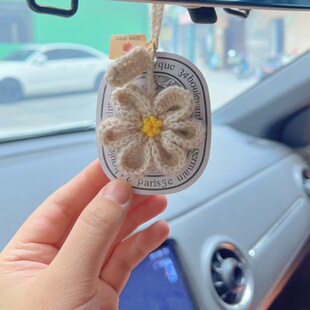 毛线钩织网红车载香片车用香水挂件除异味香氛 成品