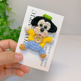 子装 教师节纯手工钩织动物花朵水果蔬菜纽扣套衬衣裤 饰品 成品