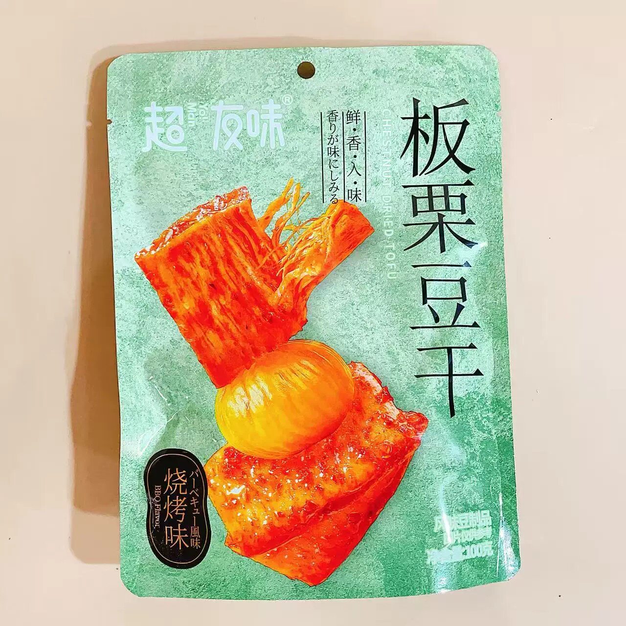 超友味100g板栗烧烤味豆干