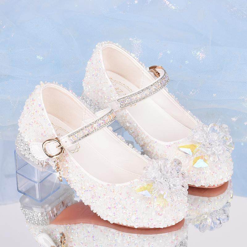 公主鞋女童主持人钢琴演出鞋儿童高跟鞋银色舞台花童礼服鞋水晶鞋,童鞋/婴儿鞋/亲子鞋,水晶/水钻鞋,淘宝优惠券,粉丝福利购,淘宝优惠卷