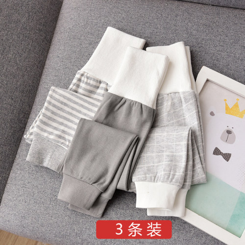婴儿小童可开档保暖高腰护肚裤