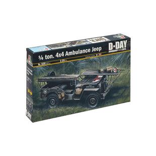 津卫模谷 意大利 ITALERI 0326 1/35 1/4吨4x4急救吉普车拼装模型