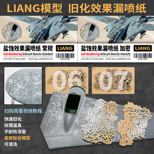 津卫模谷 Liang-0006-0007  盐蚀效果 漏喷纸 拼装模型旧化工具