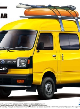 津卫模谷 青岛社06389模型 1/24 斯巴鲁 K88 SAMBAR高顶四驱车'80