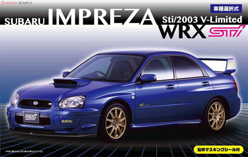 富士美拼装汽车模型施巴鲁WRX