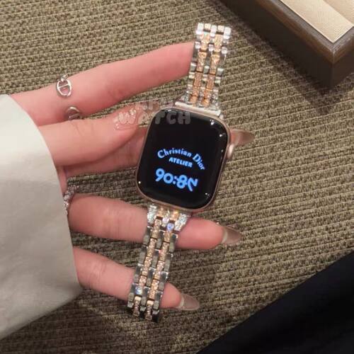 鎏金闪钻适用红米Watchs4/5/6金属小米手环8/9/10pro小蛮腰高级感