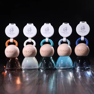 汽车香水挂件吊瓶自加装精油挥发空瓶木盖散香易拉扣伸缩扣空瓶