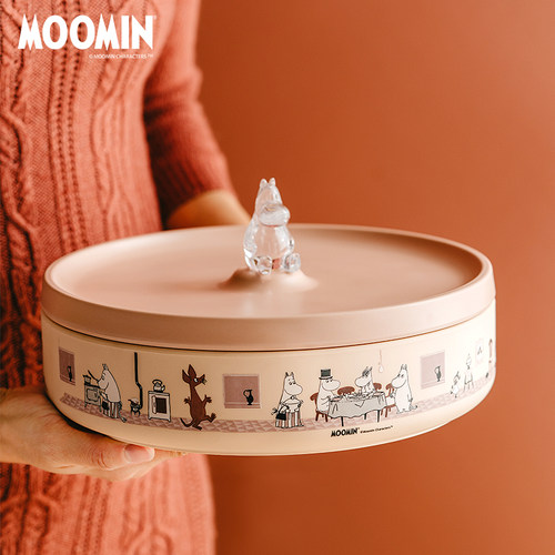 姆明moomin糖果盒零食分格家用