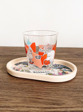 Cola Bebe日本进口Moomin姆明陶瓷杯碟子甜品碟咖啡杯碟玻璃杯
