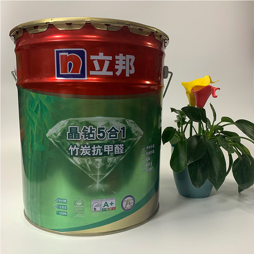 立邦晶钻抗甲醛五合一竹炭净味乳胶漆超低VOC内墙防霉无添加易净