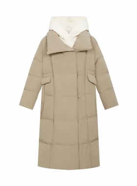 N.paia白鹅绒恩派雅正品保暖黑科技被子款长羽绒服XNJIAY206AT