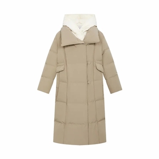 N.paia白鹅绒恩派雅正品保暖黑科技被子款长羽绒服XNJIAY206AT