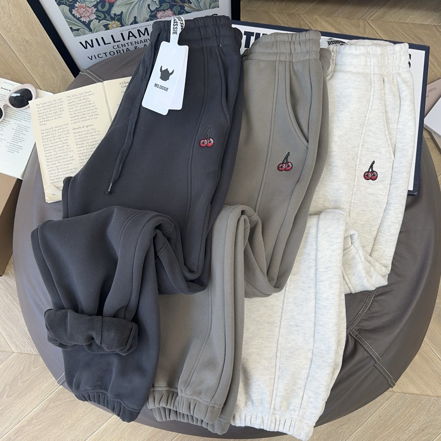 纸袋家加绒卫裤女秋冬韩版休闲裤