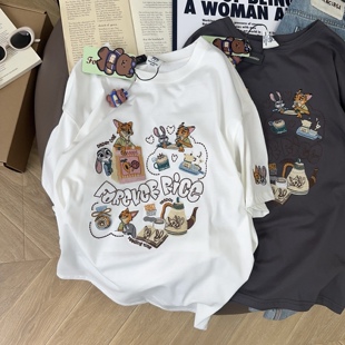 T恤女春夏打底 Foeverrich纸袋家重工刺绣200g纯棉短袖 真 好爱