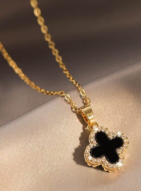 2025新款奥特莱斯 外贸出口好货 四叶草项链某音同款不褪色不过敏