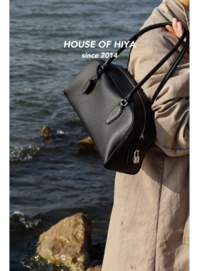HOUSE OF HIYA 保龄球腋下包里外全皮双根肩带时尚风2025年冬季