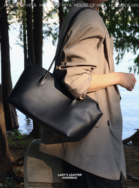 HOUSE OF HIYA 新款真皮女包极简风高级感单肩托特大容量通勤