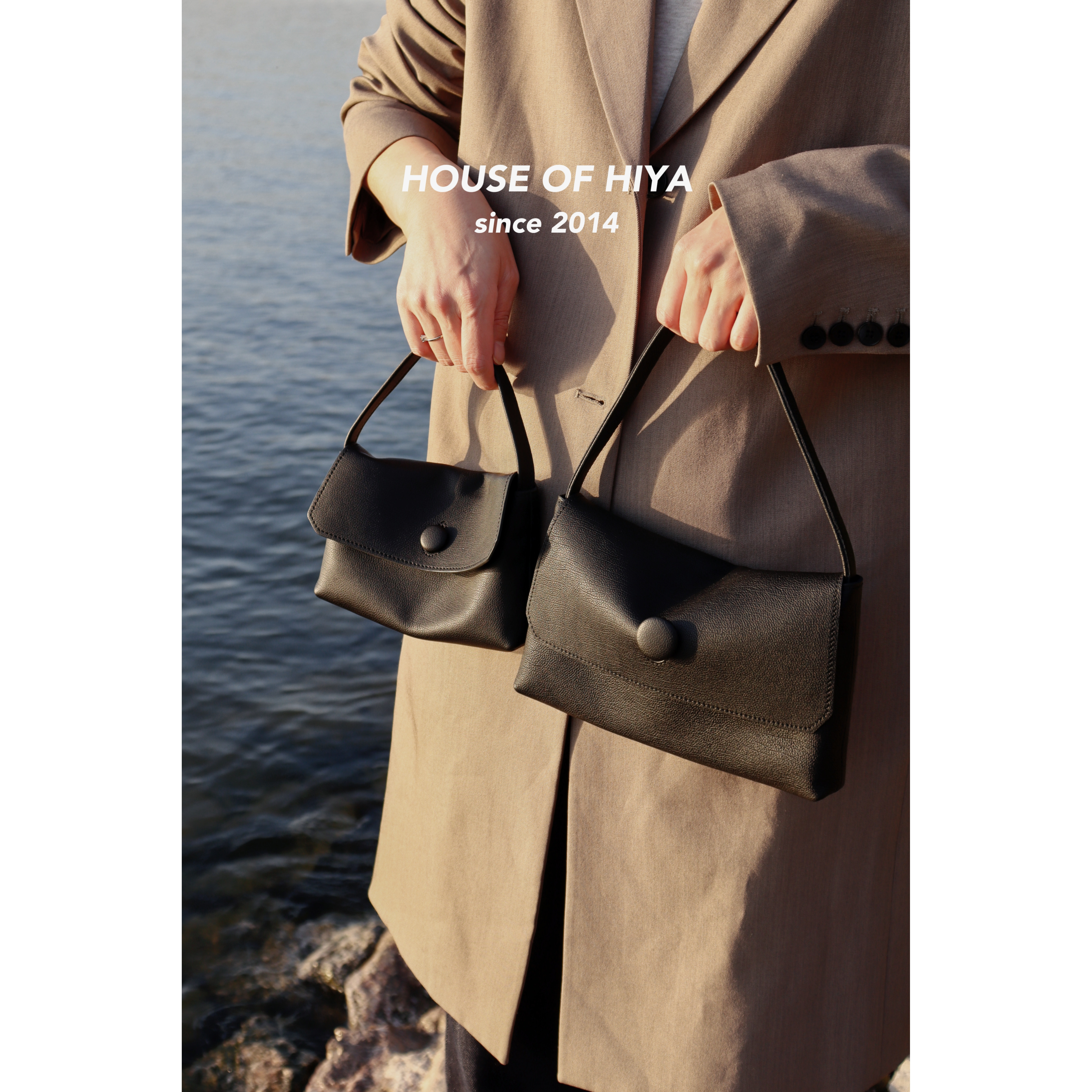 HOUSE OF HIYA 头层牛皮手提纽扣包高档高级质感手提包,箱包皮具/热销女包/男包,通用款女包,淘宝优惠券,粉丝福利购,淘宝优惠卷