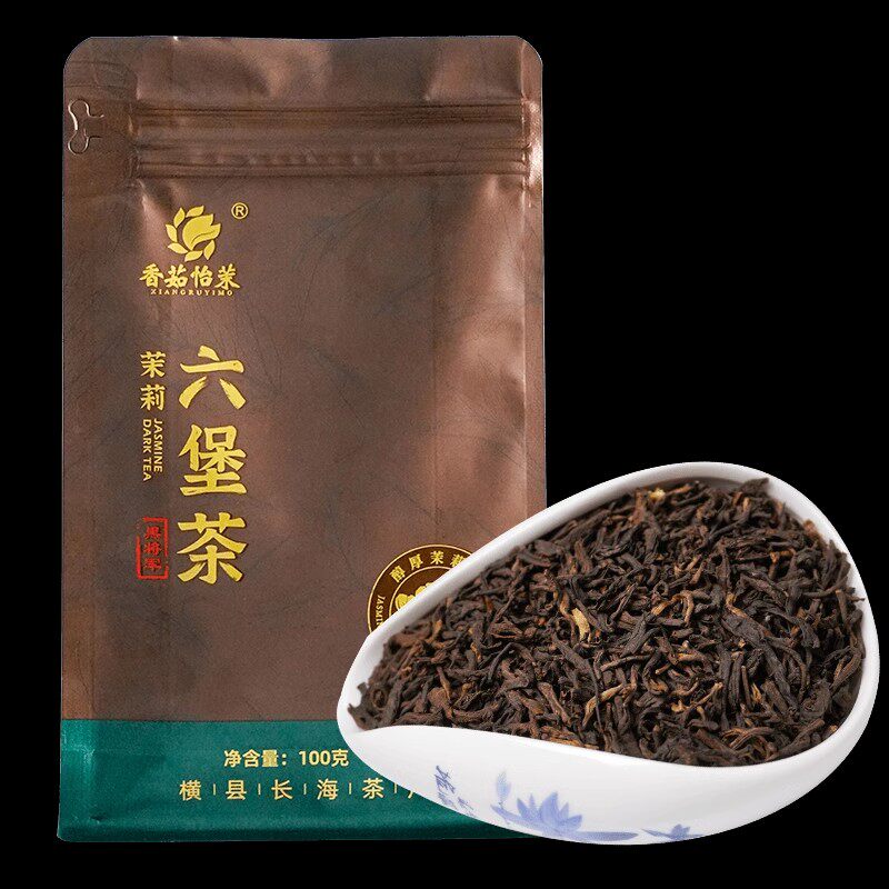 香茹怡茉 茉莉花茶茶叶浓香型花草茶茉莉茉莉黑茶(六堡·黑将军）