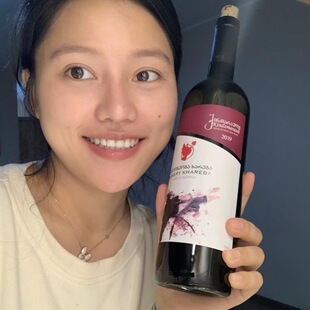 「张猫猫环球铺」格鲁吉亚红酒葡萄酒原瓶原装进口金滋半甜水墨画