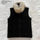 WEIQIN 两面穿羊毛保暖马夹 毛领虞美人 Wool1oo% 万物皆可搭