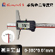 广陆数显深度尺带单钩高精度工业级卡尺配件电池防水防油测量工具