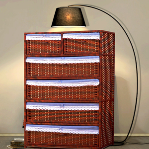 包邮衣橱宝宝儿童简易藤编田园