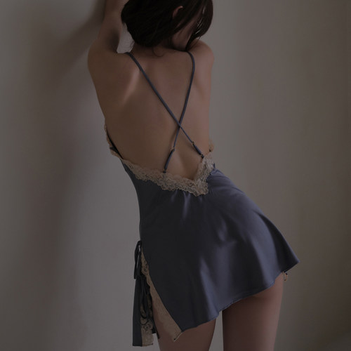 性感交叉美背开叉睡裙