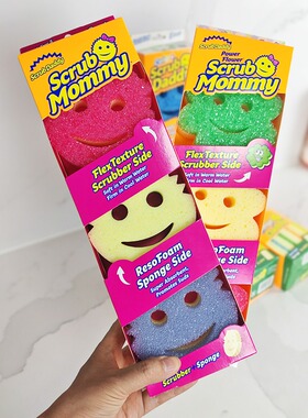 Scrubdaddy海绵擦魔力清洁擦厨房去污擦洗碗布杯刷不粘锅专用锅刷
