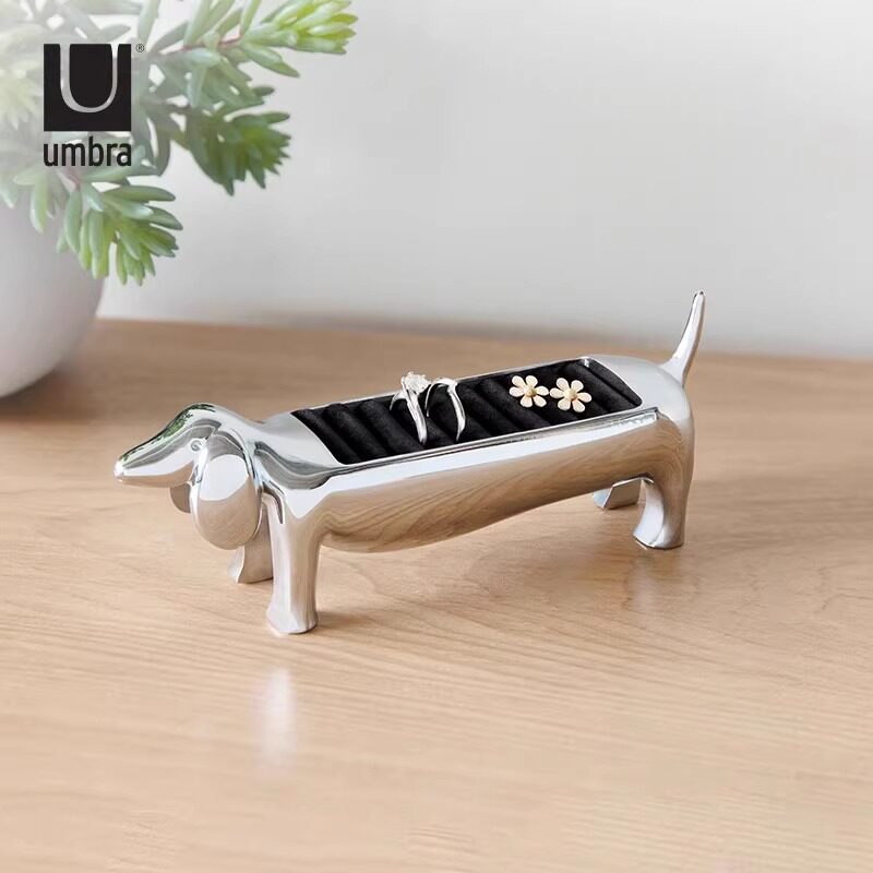 umbrains北欧腊肠狗戒指收纳架图片