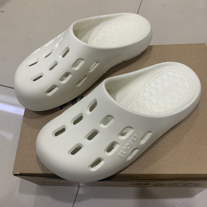 罗敷6219新款洞洞鞋女夏防滑包头透气镂空情侣一脚蹬懒人四季凉鞋