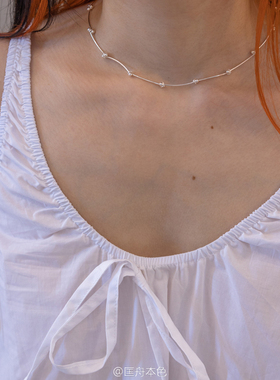 匡舟本色 法式复古vintage 极简中古小众设计打结项链锁骨链 手链