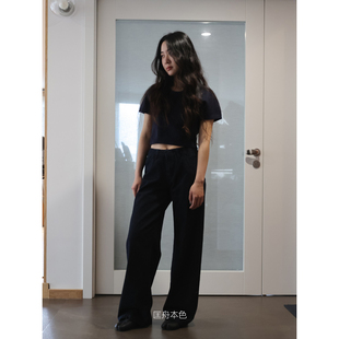 匡舟本色 26春夏新品 BM风 美式辣妹显瘦 复古低腰阔腿裤 牛仔裤